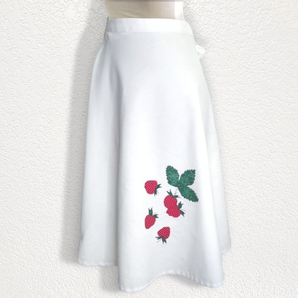 Handmade Cottagecore Strawberry Fruit Half Apron